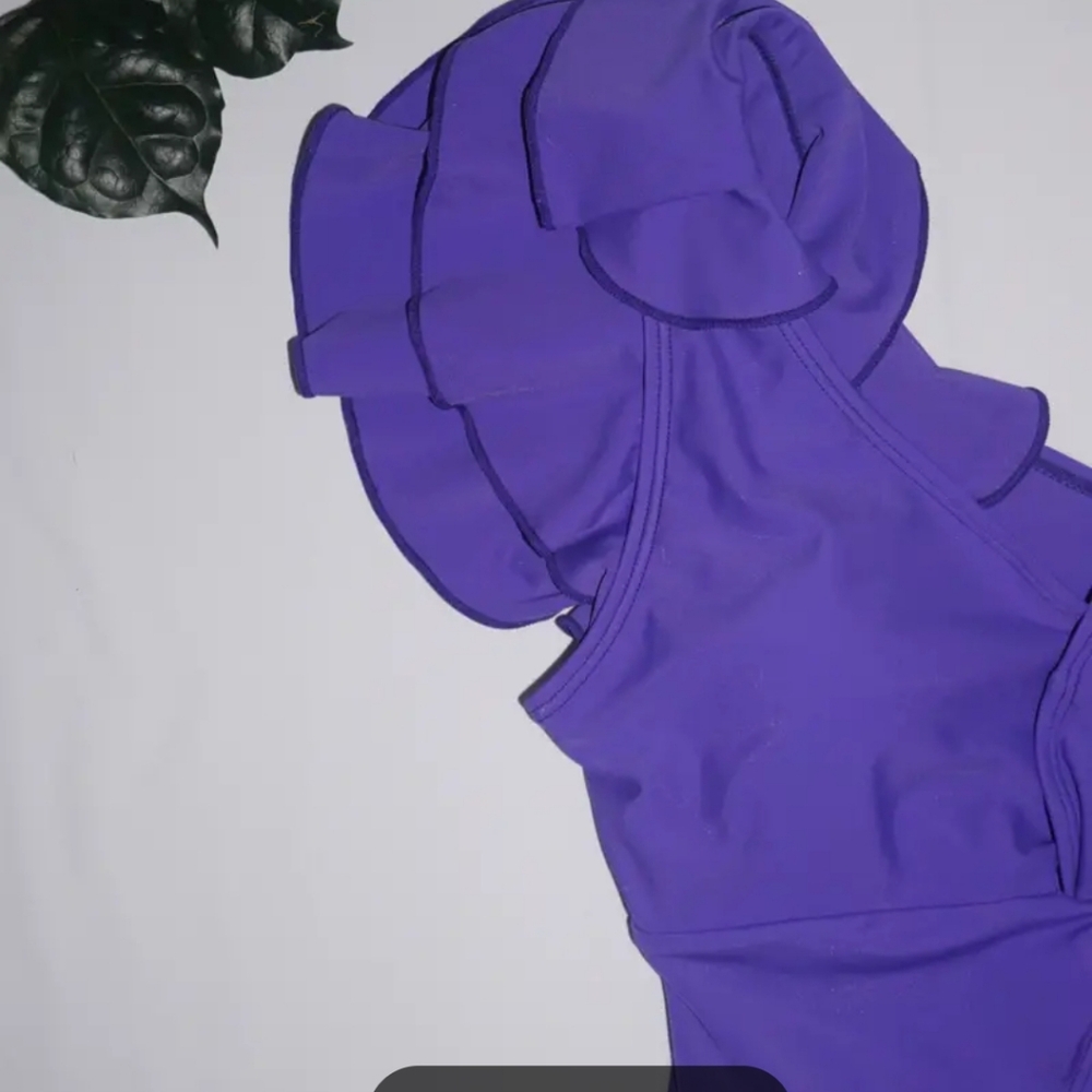 NWOT Vibrant Purple One-Shoulder Swimsuit - Picture 5 of 12